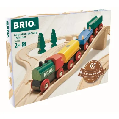 BRIO 36036 «Юбилейный набор с поездом, 65 лет BRIO, 32 детали» 36036