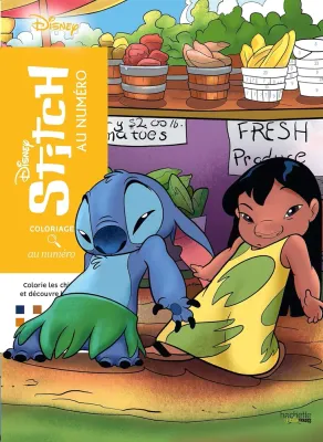 Hachette раскраска по номерам Coloriages mystères - раскраски Лило и Стича