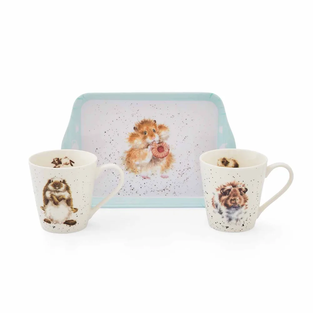 Royal Worcester Wrendale Designs Набор из 2 кружек 180 мл с подносом для диетических стартов X0011659139
