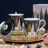 Wax Lyrical Набор Sara Miller London: кружка + свеча 42 часа "Морозные сосны" SM2600 — фото 3