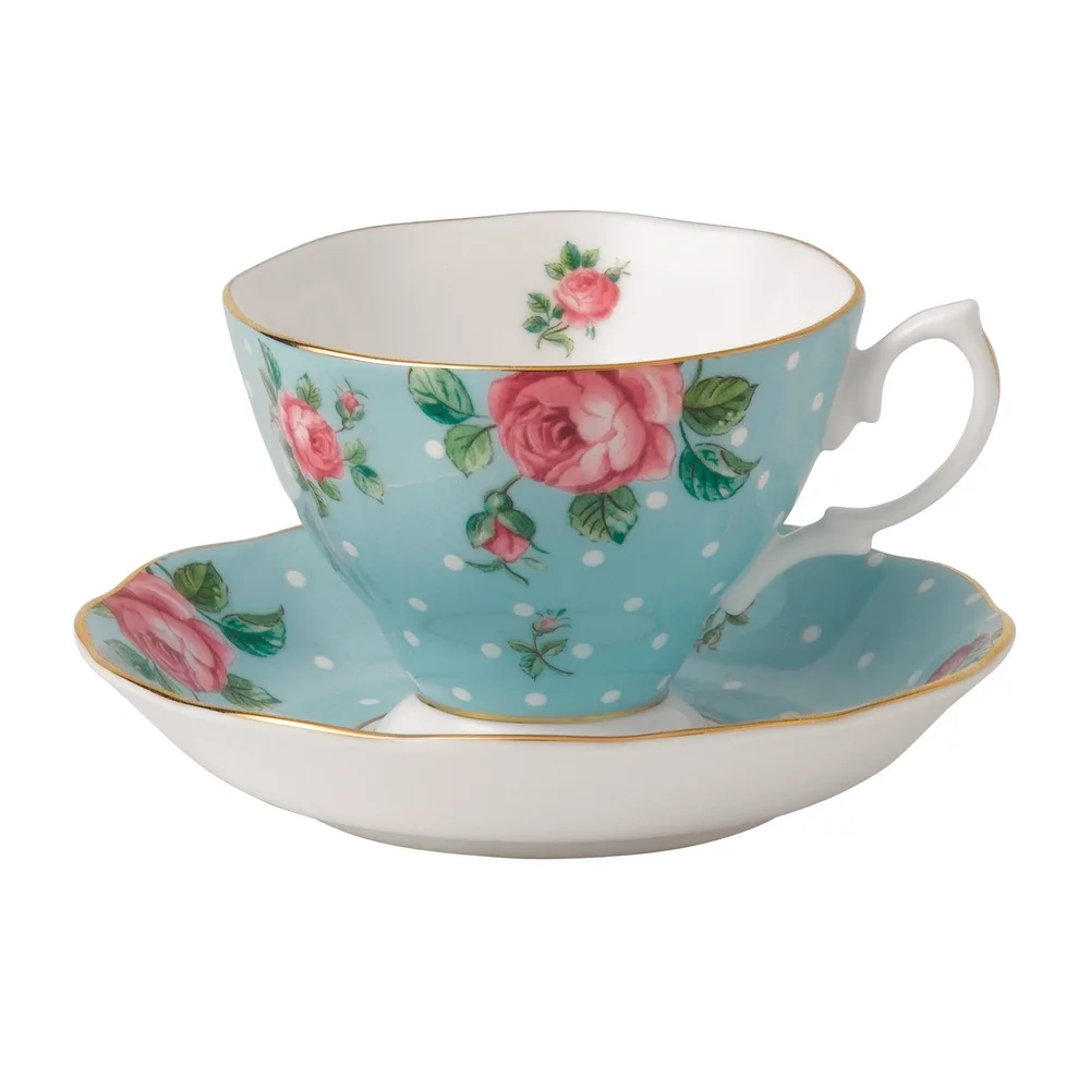 Royal Albert Чашка Polka с блюдцем 180 мл POLBLU26135