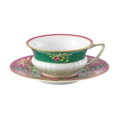 Wedgwood Чайная чашка Wonderlust 180 мл с блюдцем Розовый лотос 1057266