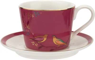Portmeirion Чайная чашка Chelsea Sara Miller 200 мл с блюдцем Розовый SMCP78924-XG