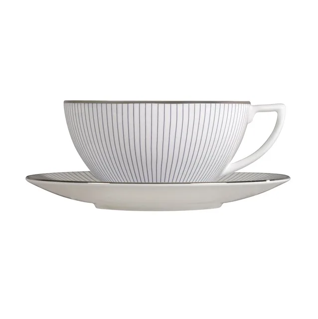 Wedgwood Кофейная чашка Jasper Conran Pin Stripe 180 мл с блюдцем 1058026
