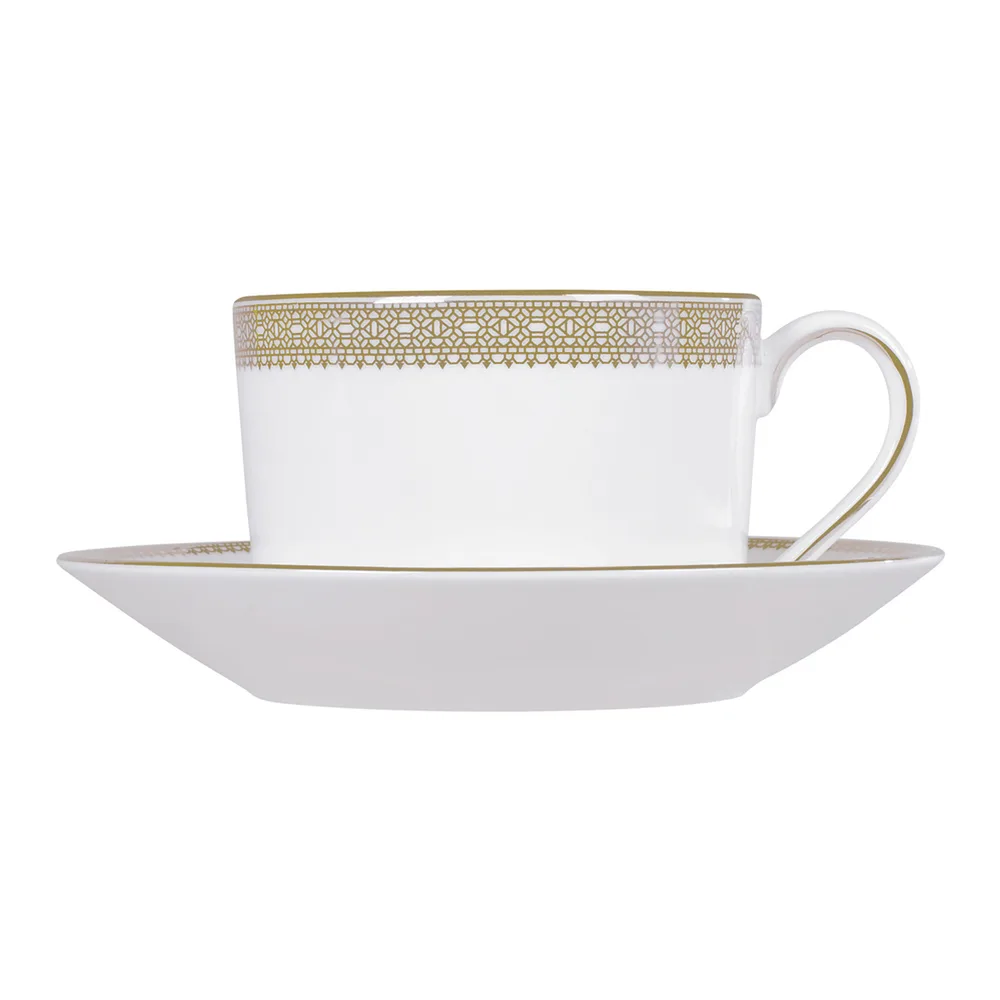 Wedgwood Чайная чашка Vera Wang Lace Gold 150 мл с блюдцем 1058011