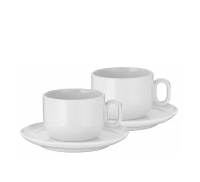 WMF Набор из 2 чашек Barista 160 мл с блюдцем для капучино 0695949440