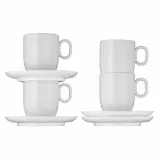 WMF Набор из 2 чашек Barista 170 мл с блюдцем для кафе creme 0695929440 — фото 3