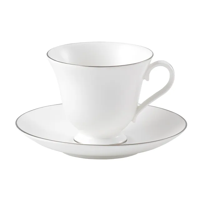 Wedgwood Чайная чашка Signet Platinum 170 мл с блюдцем 1058016