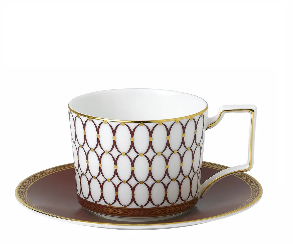 Wedgwood Чайная чашка Renaissance Red 250 мл с блюдцем 71058821