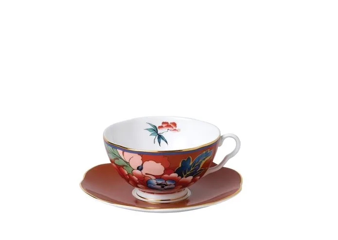 Wedgwood Чайная чашка с блюдцем Paeonia Blush Red 320 мл 40032094