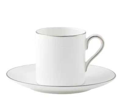 Wedgwood Чашка Vera Wang Blanc sur Blanc 80 мл с блюдцем для эспрессо 1057990