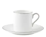 Wedgwood Чашка Vera Wang Blanc sur Blanc 80 мл с блюдцем для эспрессо 1057990 — фото 1