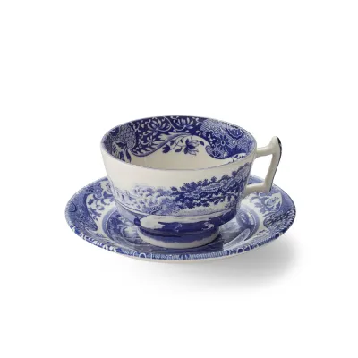 Spode Голубая итальянская чашка для завтрака 280 мл с блюдцем BLI1260