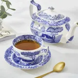 Spode Голубая итальянская чашка для завтрака 280 мл с блюдцем BLI1260 — фото 2