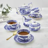 Spode Голубая итальянская чашка для завтрака 280 мл с блюдцем BLI1260 — фото 3