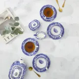 Spode Голубая итальянская чашка для завтрака 280 мл с блюдцем BLI1260 — фото 4