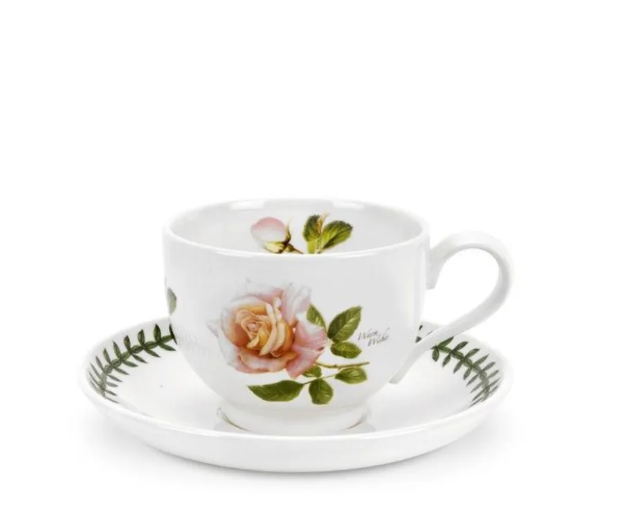 Portmeirion Чайная чашка Botanic Roses 200 мл с блюдцем Теплые пожелания BR04107-A