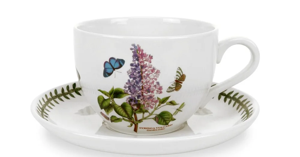 Portmeirion Чашка для завтрака Botanic Garden 500 мл с блюдцем Садовая сирень BG42000-E