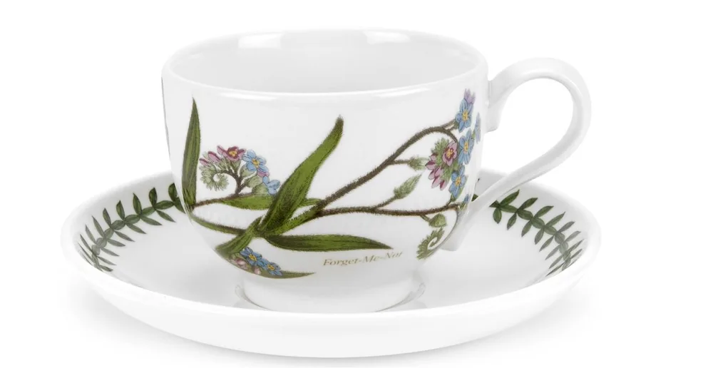 Portmeirion Ботанический сад 200 мл чайная чашка с блюдцем Forget Me Not BG04107-F