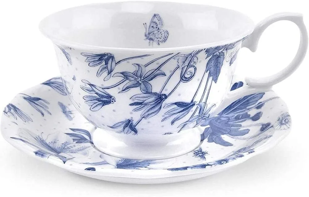 Portmeirion Чайная чашка Botanic Blue 170 мл с блюдцем BO76901-X