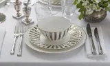 Wedgwood Jasper Conran Platinum 250 мл полосатая чайная чашка с блюдцем 1058023 — фото 2