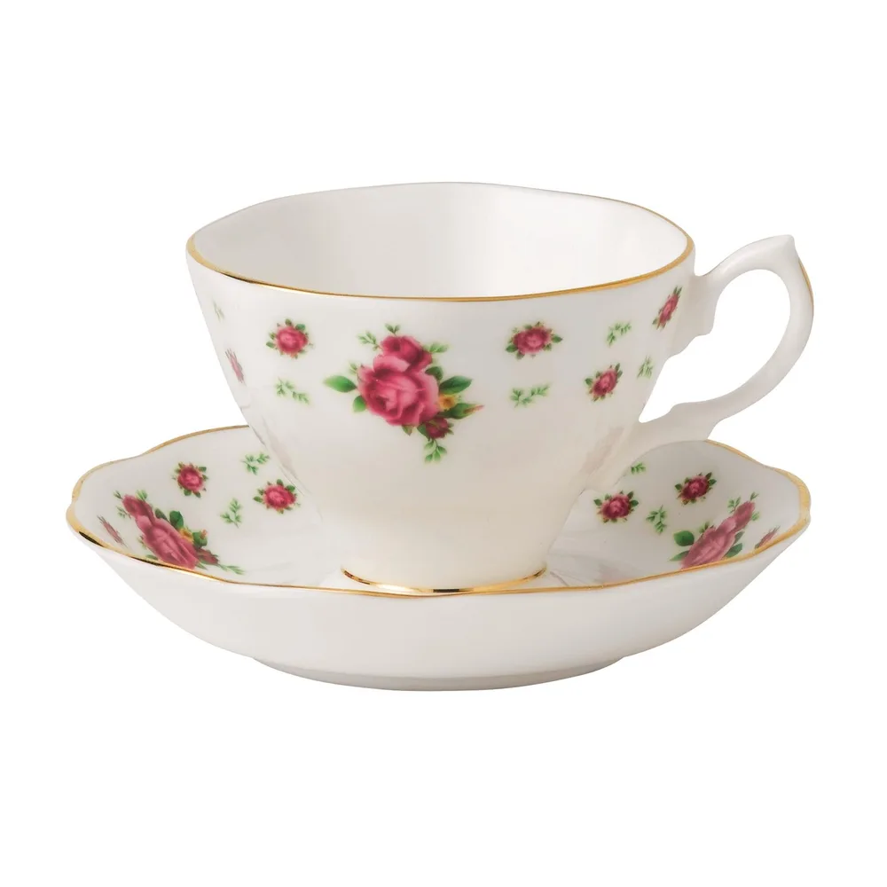 Royal Albert Новая чашка Country Roses White 180 мл с блюдцем NCRWTW26135