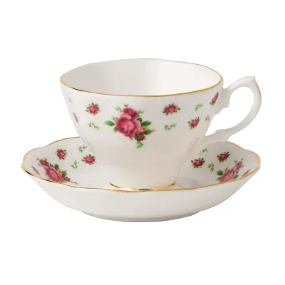Royal Albert Новая чашка Country Roses White 180 мл с блюдцем NCRWTW26135