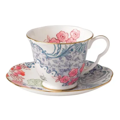 Wedgwood Чашка с блюдцем Баттерфляй розовая для чая 5C107800047