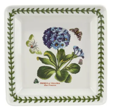 Portmeirion Тарелка квадратная 18 см Botanic Garden Голубая примула BG78996-XF-A