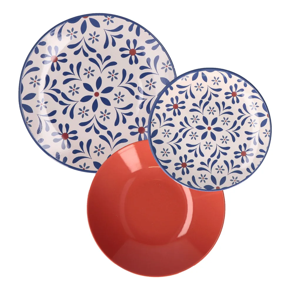Rose&Tulipani Набор тарелок "Морской бриз" на 6 персон (18 предметов) R18410TA18