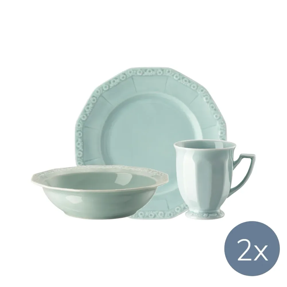 Rosenthal Набор для завтрака Maria Pale Mint на 2 персоны 1043040716715505 + 1043040716710221 + 1043040716715456
