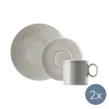 Thomas Rosenthal Group Кофейный набор Loft Colour на 2 персоны (6 элементов) лунный серый 1190040191714741 + 1190040191710222 + 1190040191714742 — фото 1
