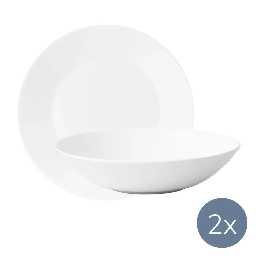 Wedgwood Джаспер Конран Белый обеденный сервиз на 2 персоны 50191309540 + 50191309593