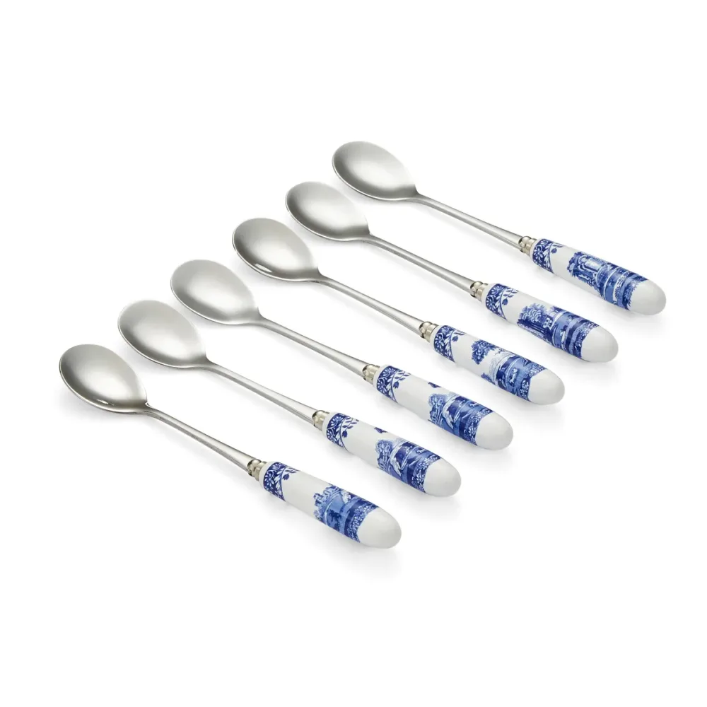 Spode Набор из 6 итальянских ложек синего цвета, 15 см. BLI1101-X