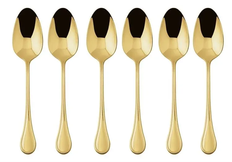 Sambonet Набор из 6 ложек для эспрессо Royal PVD Gold 52763GA7
