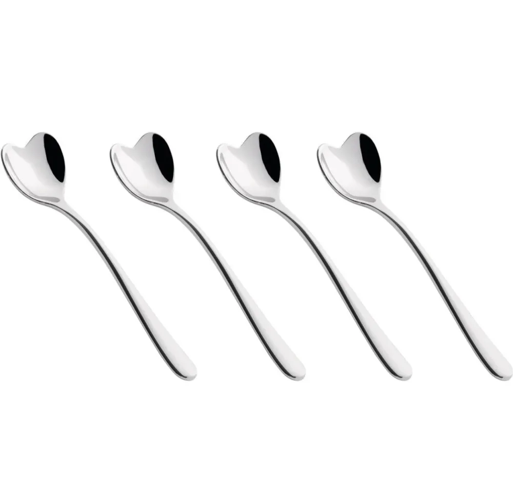 Alessi Набор из 4 ложек для кофе эспрессо, 10 см. AMMI08SET