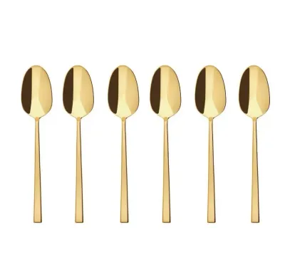 Sambonet Набор из 6 ложек для эспрессо Rock PVD Gold 52762GA7