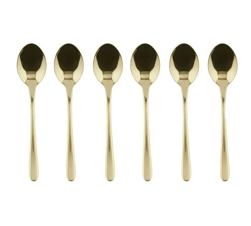 Sambonet Набор из 6 ложек для эспрессо Taste PVD Antique Champagne 52553PA7