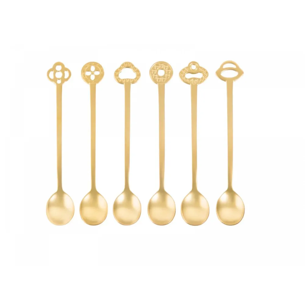 Sambonet Набор из 6 ложек Oriental Party Gold. 52649G02