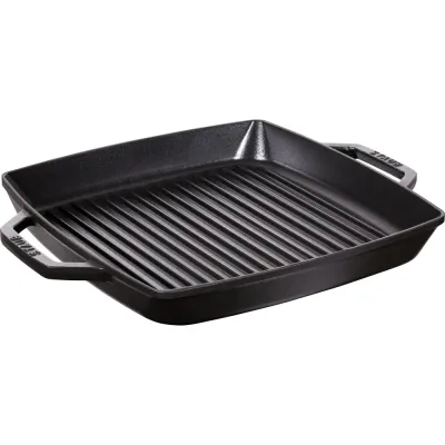 STAUB Сковорода-гриль чугунная, 33 см, с черными ручками. 40511-783-0