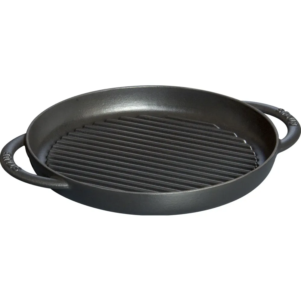 STAUB Сковорода-гриль чугунная, 26 см, с двумя ручками, черная 40509-377-0