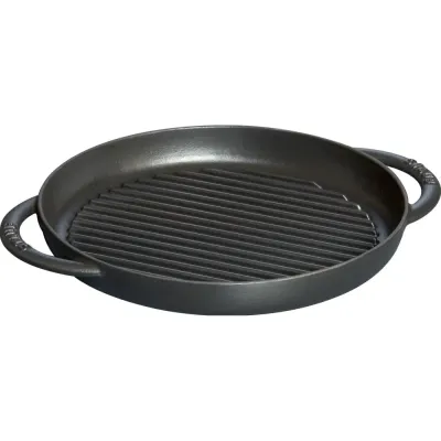 STAUB Сковорода-гриль чугунная, 26 см, с двумя ручками, черная 40509-377-0
