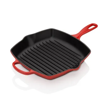 Le Creuset Чугунная сковорода-гриль диаметром 26 см вишневого цвета. 20183260600422