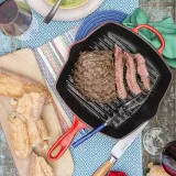Le Creuset Чугунная сковорода-гриль диаметром 26 см вишневого цвета. 20183260600422 — фото 5