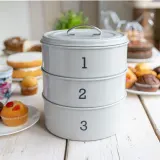 Kitchen Craft Контейнер Living Nostalgia 3 яруса 22х27см серый LN3TCTGRY — фото 2