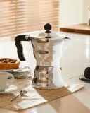 Alessi Алюминиевая Турка кофеварка высокого давления Moka Alessi на 6 чашек. AAM33/6 — фото 2