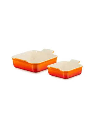 Le Creuset Набор квадратных форм 20+13 см для выпечки на огне. 79094000900080