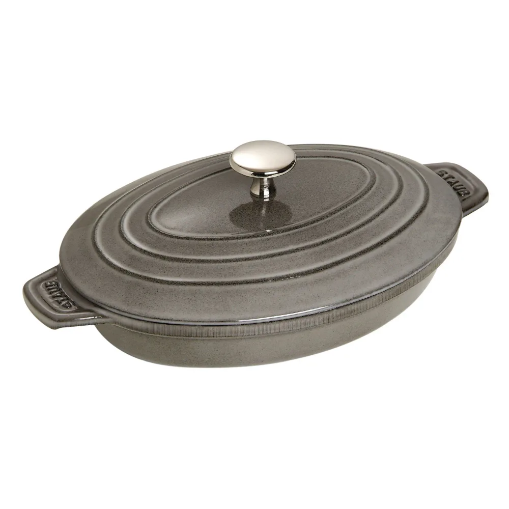 STAUB Форма для запекания Sur la Table Minis с крышкой, 23x17см, серая 40509-581-0
