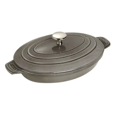 STAUB Форма для запекания Sur la Table Minis с крышкой, 23x17см, серая 40509-581-0