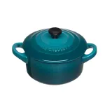 Le Creuset Мини-кокотница глубиной 10 см, бирюзовый цвет. 71901-10642 — фото 1